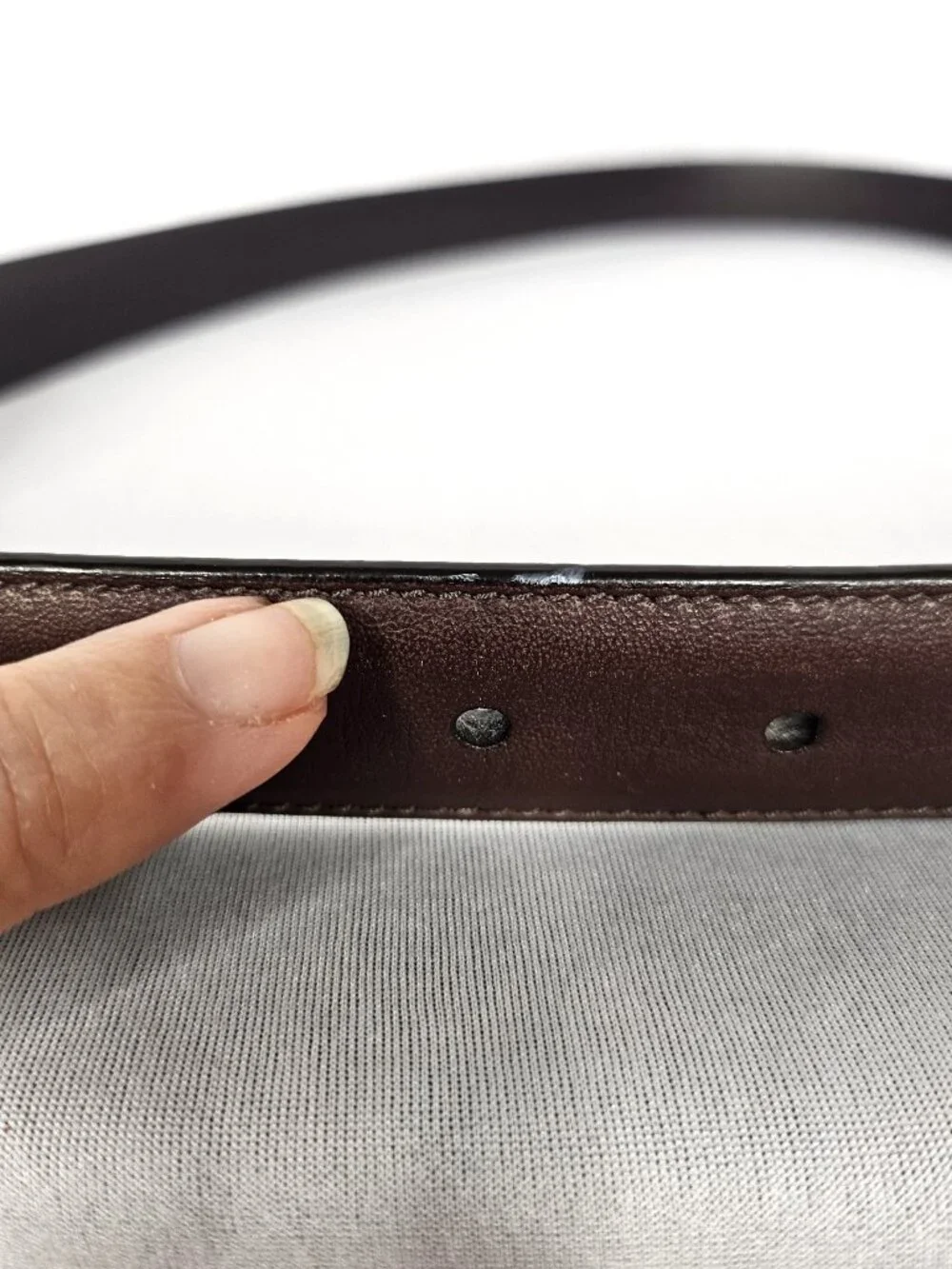 Coach 8400 Brown Leather Belt | Solid Brass Buckle | Size Large